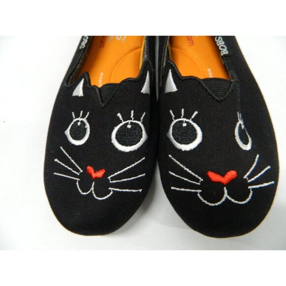 Size 7.5 Bobs Sketchers Memory Foam Cattitude Kitten Cat 2 Pairs Flats Slip On - Picture 5 of 16